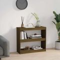 vidaXL Knižnica/deliaca stena medová 80x30x71,5 cm masívna borovica