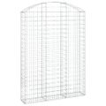 vidaXL Oblúkový gabionový kôš 150x30x200/220 cm pozinkované železo