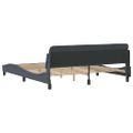 vidaXL Rám postele Dover tmavosivý 183x213 cm zamat