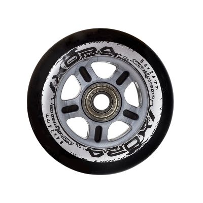 Sada čiernych PU koliesok 84x24 + ložiská ABEC9 NILS Extreme