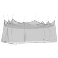 vidaXL Záhradná komárová sieť 220 mesh Čierna 3 x 6 x 2,5 m Polyester