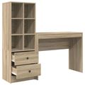 vidaXL Stôl Sonoma dub 145,5 x 40 x 127 cm 2 ks