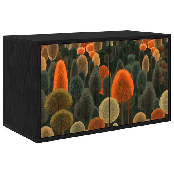 vidaXL Nástenný TV kabinet ZAANDAM 69 x 33 x 40 cm Čierny dub