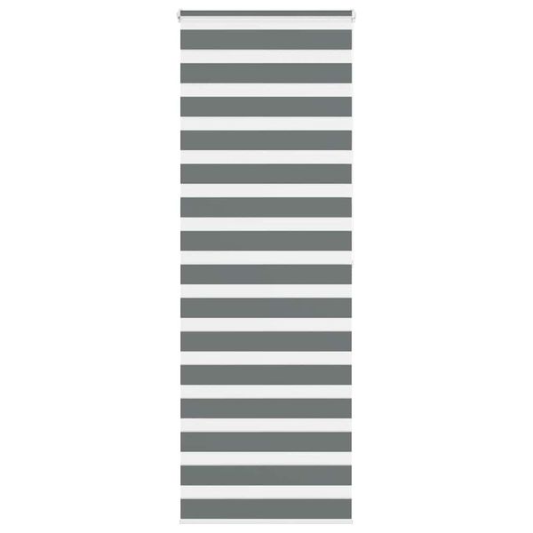 vidaXL Zebra roleta tmavošedá 75x200 cm šírka látky 70,9 cm polyester
