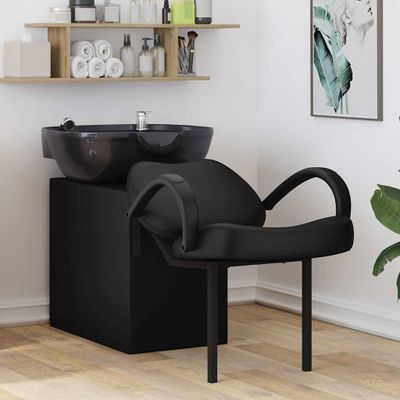 vidaXL Kozmetický stolička Čierna 136 x 60 x 92 cm PVC