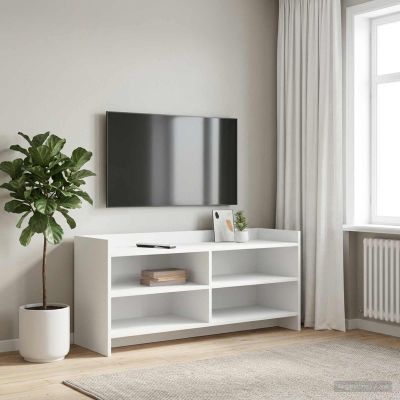 vidaXL TV skrinka 100 x 33 x 47 cm Biela Kompozitné drevo