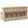 VidaXL vírivka Step Béžová 100x50x50,5 cm polyratan a masívna akácia
