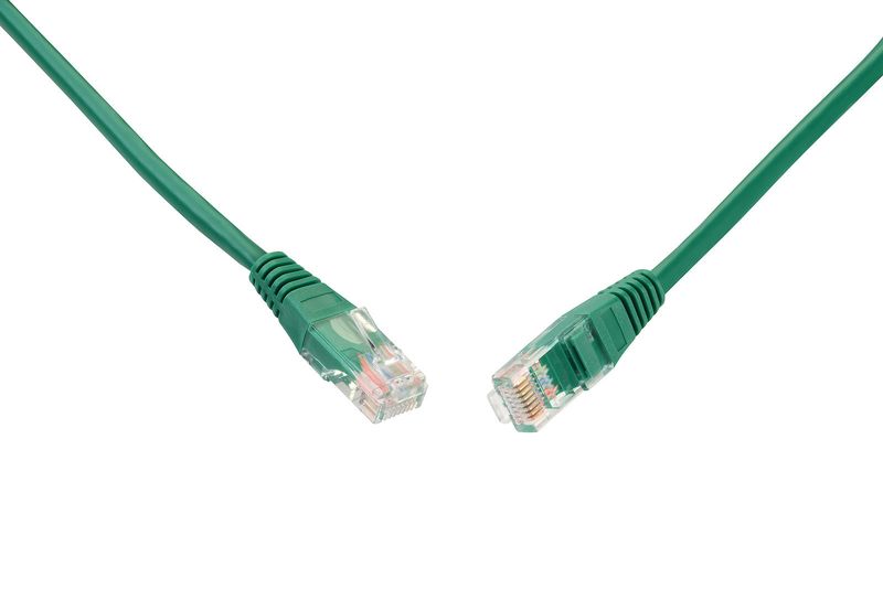 Patch kábel CAT5E UTP PVC 1 m zelený non-snag-proof C5E-155GR-1MB
