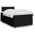 vidaXL Boxspring posteľ s matracom čierna 120x190 cm látka