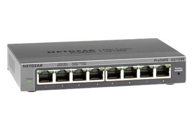NETGEAR 8PT GIGABIT PLUS SWITCH, GS108e