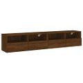 vidaXL TV nástenné skrinky 2 ks hnedý dub 80x30x30cm kompozitné drevo