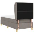 vidaXL Posteľ s pružinovým rámom Sivohnedá 200 x 90 cm látka