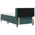 vidaXL Posteľ s pružinovým rámom Tmavozelená 190 x 90 cm Zamat
