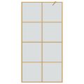 vidaXL Stena walk-in sprchy Zlatá 100 x 195 cm tvrdené sklo