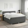 vidaXL Posteľ boxspring s matracom Tmavosivá 200 x 200 cm Látka