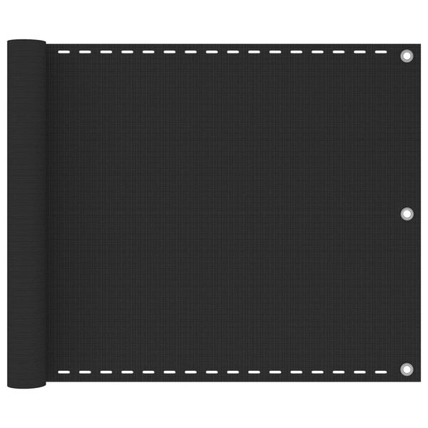 vidaXL Tieniaca plachta na balkón z HDPE 75x500 cm antracitová