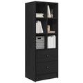 vidaXL Highboard so zásuvkou Čierny dub 45,5 x 34 x 127 cm