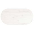vidaXL Stolová doska, biela 60x30x2,5 cm, borovicový masív, oválna