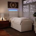 vidaXL Boxspring posteľ s matracom biela 90x190 cm umelá koža
