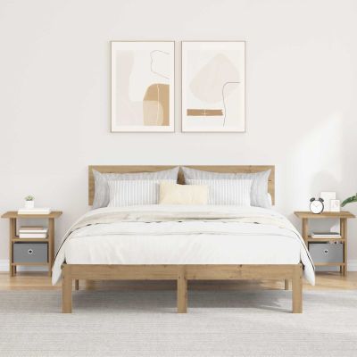 vidaXL Nočný stolík so zásuvkou 2 pcs Remeselný dub 41 x 40 x 45 cm