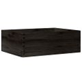 VidaXL Drevená škatuľka s rúčkami čierna 40x30x13 cm masívna borovica