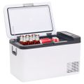 vidaXL Chladiaci box s rukoväťou čierno-biely 18 l PP a PE