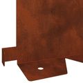 vidaXL Obrubník trávnika 10 ks 102 x 15 x 4 cm Oceľ Hrdzavý