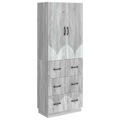 vidaXL Sada skríň 2 pcs Sivý Sonoma 66 x 34,5 x 87 cm Kompozitné drevo