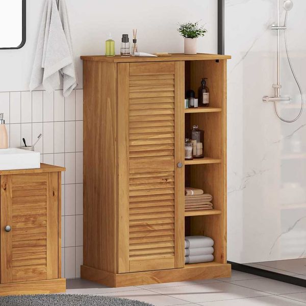 vidaXL Kúpeľňová skriňa VIGO Hnedá a medová hnedá 68 x 34 x 110 cm