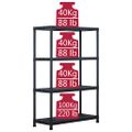 vidaXL Regále s úložnými poličkami 2ks čierne 220 kg 90x40x138 cm plast