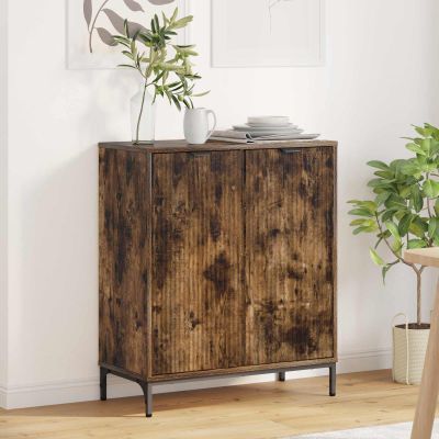 vidaXL Servírovacia skriňa Dymová dub 69,5 x 33 x 82 cm
