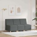 vidaXL Bezrúčková modulárna sofa jednotka 3 ks Tmavo šedá látka