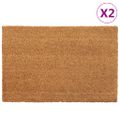 vidaXL Rohožky 2 ks prírodné 40x60 cm všívané kokosové vlákno