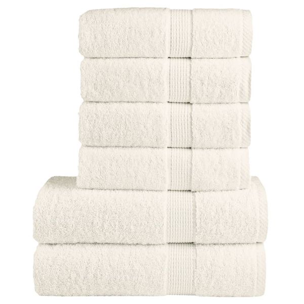 vidaXL 6-dielna prémiová sada uterákov SOLUND zelená 600 g/m²