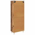 vidaXL Highboard Staré drevo 69,5 x 34 x 180 cm Kompozitné drevo