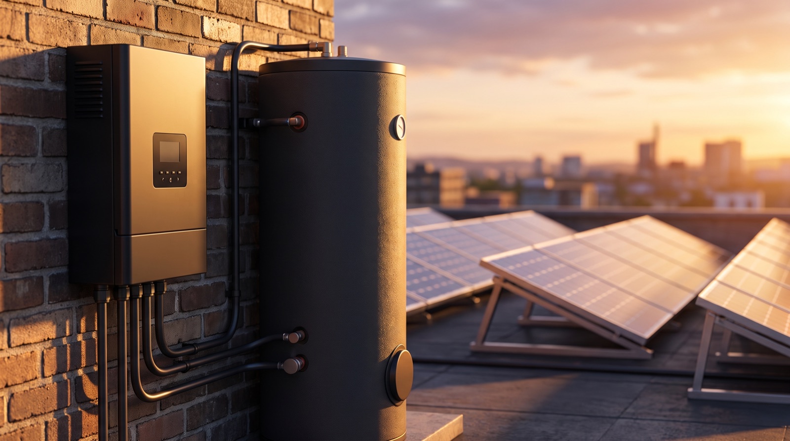 Novinka: solárny striedač GETI GWH04W — fotovoltaický ohrev vody až 5 000 W